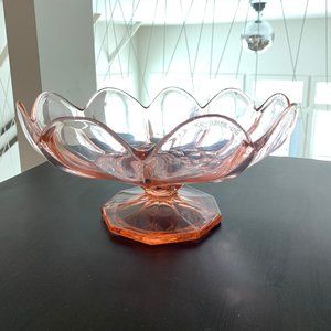 Vintage Pink Depression Glass Bowl